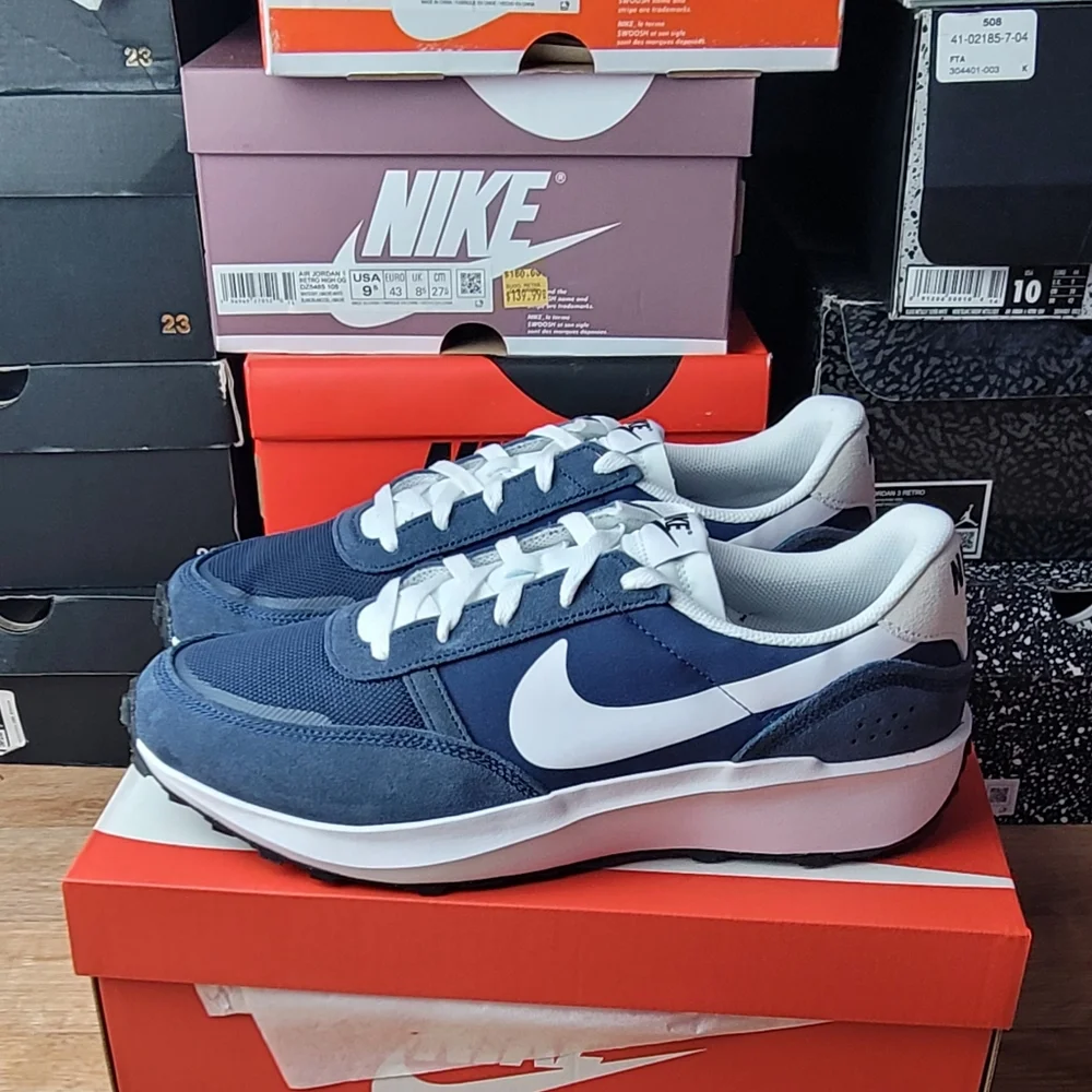 Nike Waffle Nav Men's Blue/White Sneakers Size 12